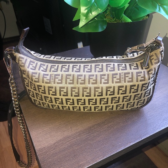 FENDI Vintage Zucchino Pochette Shoulder Crossbody Bag - Picture 3 of 9